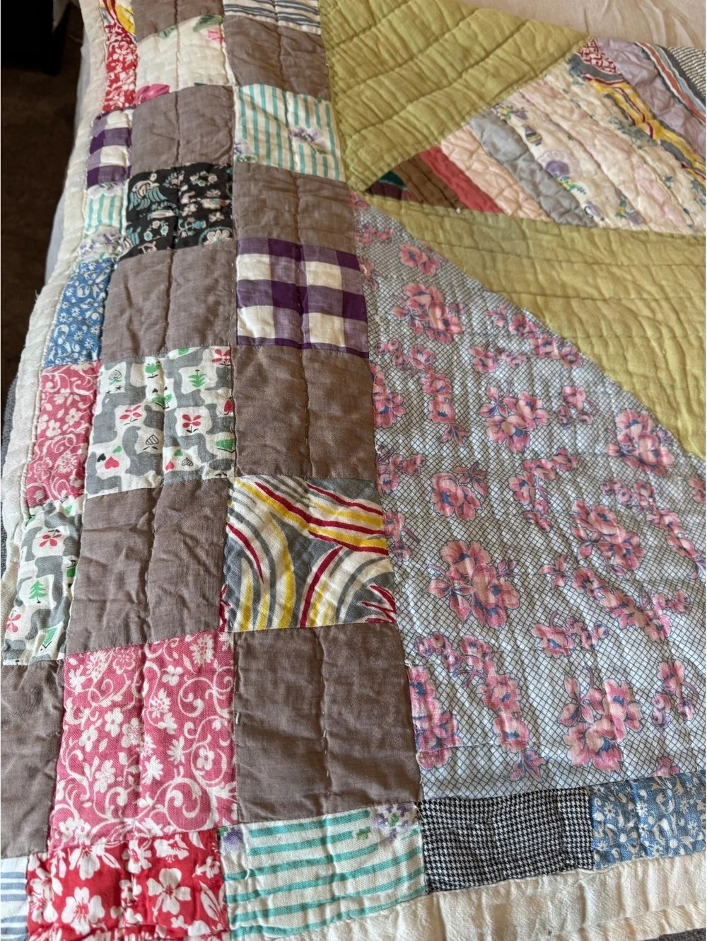 Vintage/ Antique String Star Quilt size 60x76